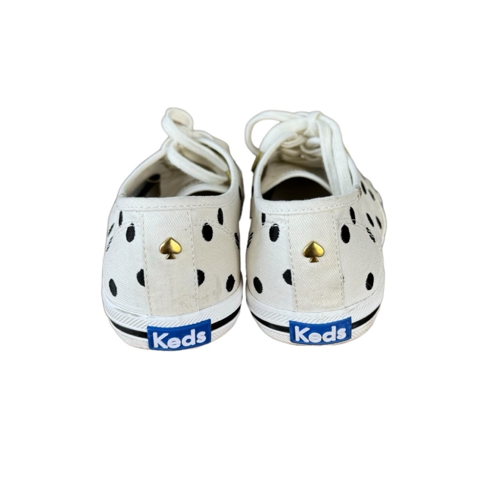 Kate Spade New York Keds Women's White Sneakers With Black Polka Dots Size 6.5 - Picture 5 of 8
